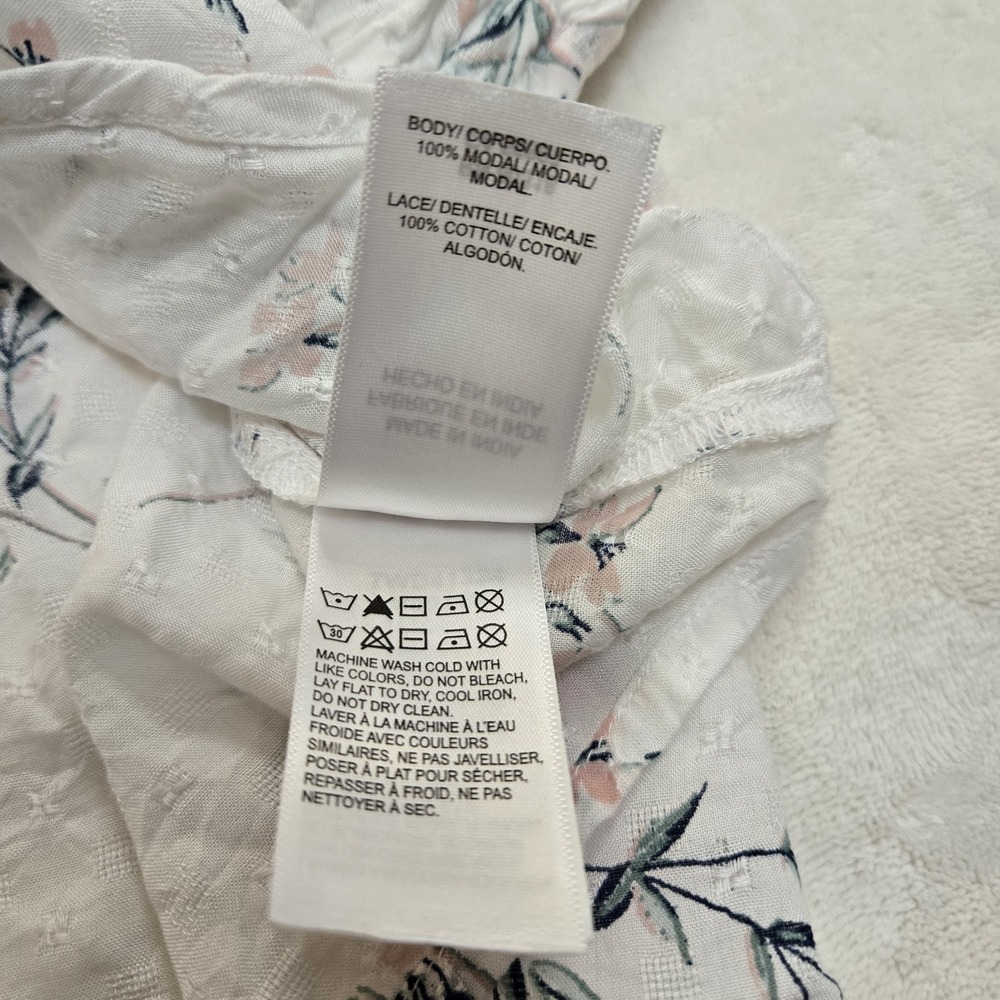 Lucky Brand Top Womens Large Cottagecore Boho Hippie Fairy Peasant Peplum Floral - Picture 11 of 11